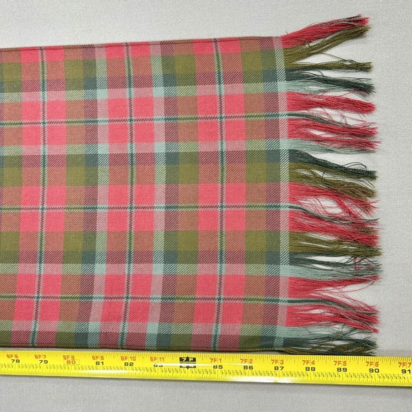 Lochcarron of Scotland Scarf Red Green Tartan Plaid Preppy Wool 90"x 10.5" - Picture 4 of 8